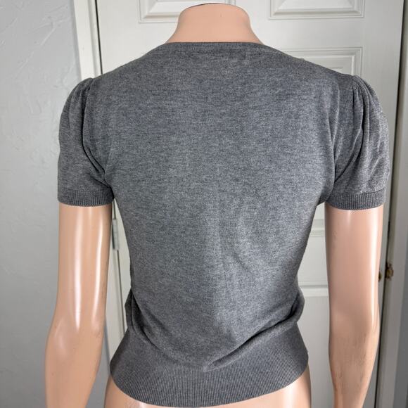 Vintage Y2K Forever 21 Women's sweater S Sequin Crop Cardigan Knit S/S JJ8 - Picture 4 of 7